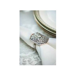 Or Forgé Solide En Acier Inoxydable Rose Fleur Conception Écologique Rond De Serviette De Mariage Dîner Table Décor Serviette De Luxe - Product Image 2