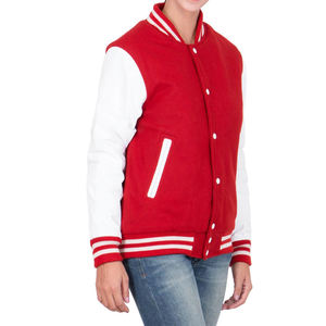 Top Trending Custom Logo 100% Algodón Fleece Cropped Mujeres Varsity Chaquetas 2025 Ladies University Chaquetas - Product Image 5