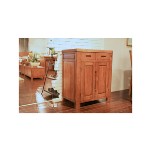 Meuble de rangement en teck moderne, magnifique, durable et éco-responsable, 2 portes, 2 tiroirs, style chinois, pour la maison, le salon - Product Image 3