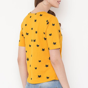 เสื้อคอกลมแขนสั้นสำหรับผู้หญิงผ้าคอตตอน100% ใหม่เสื้อยืดลำลองฤดูร้อน - Product Image 3