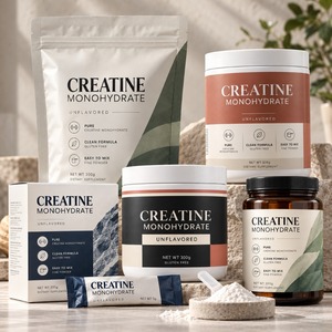 Créatine monohydrate en poudre 300g sans arôme, supplément nutritionnel sportif, fabrication OEM, ODM, marque privée, sur mesure - Product Image 2