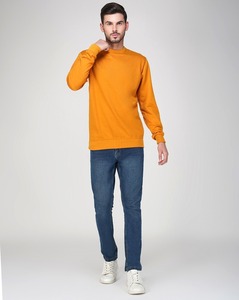 Haute qualité personnalisé hommes sweat 100% coton hommes en gros blanc solide col rond personnalisé manches longues sweats pour hommes - Product Image 5