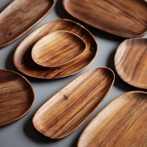 Plateau en bois d'acacia massif fait main, design élégant, qualité supérieure, vente en gros, plateau de service en bois fait main - Product Image 4