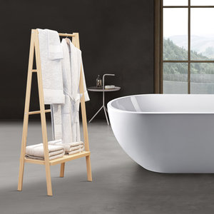Armoire de salle de bain moderne en bambou Solution de rangement autoportante pour salles de bain chambres salons cuisines écoles - Product Image 2