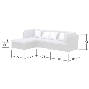 Juego de Muebles de Jardín BERGEN de 17 Piezas en Negro y Gris, Diseño Moderno y Duradero, Incluye Sofá Lounge y Cojines para Terraza o Balcón - Product Image 1