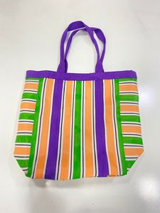 Nylon Recycled Woven PP Eco-friendly <b>Reusable</b> Striped <b>Shopping</b> <b>Bags</b> Sustainable Polypropylene Plastic Customized Size Made India - Product Image 2