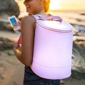 Zaino personalizzato impermeabile termico <span class=keywords><strong>in</strong></span> pelle vegana da viaggio da spiaggia per Picnic Cooler per il vino sacchetti Cooler - Product Image 4