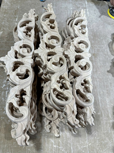 Appliques en bois massif sculptées pour meubles, décorations intérieures intemporelles et traditionnelles, appliques pour armoires - Product Image 5