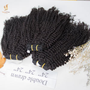 Perruque drapeau Wig naturelle crépue bouclée, cheveux humains, couleur naturelle, alignée, grande qualité, bon marché, pour femmes noires, bon marché au Vietnam - Product Image 6