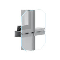 Sistema de Muros Cortina Unitizados de Aluminio para Fachadas de Edificios, Perfiles de Aluminio para Muros Cortina