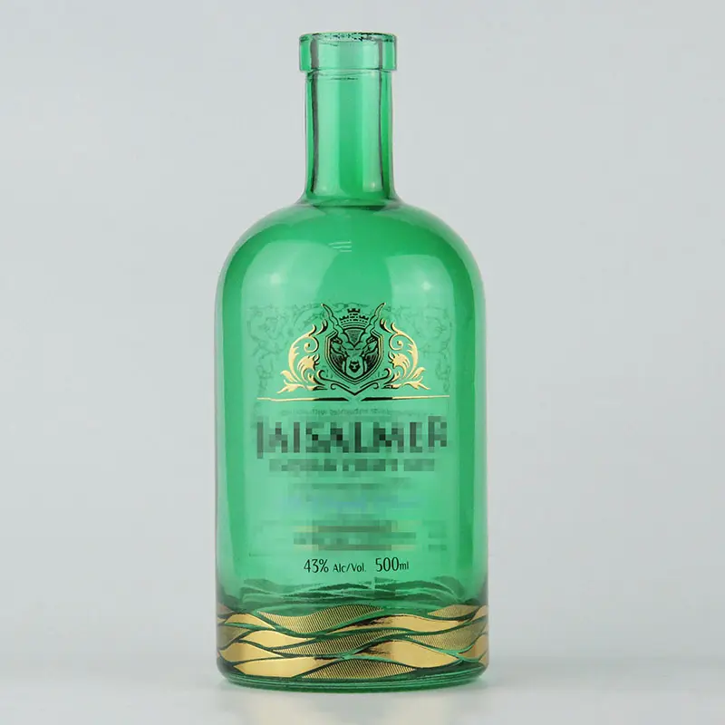 750ml Ron Whisky Vodka Spirit Glass Botella de licor con corcho para licor Whisky Botellas de vidrio