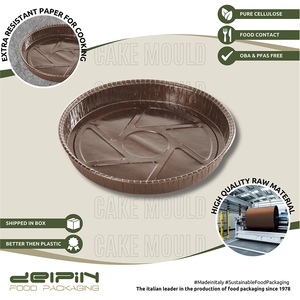 Made in Italy Customizable Round Tart Molds Pure Cellulose Nonstick <b>Microwave</b> <b>Oven</b> Safe - Product Image 2
