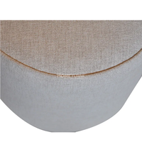 Tabouret ottoman rond en mousse plaqué or Pieds en acier inoxydable Cadre en pin et contreplaqué Ignifuge Usine OEM