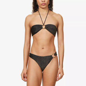 Ensemble de bikini 2 pièces pour femmes, personnalisé, en spandex/polyester, écologique, bandage, vêtements de plage, maillot de bain sexy - Product Image 3