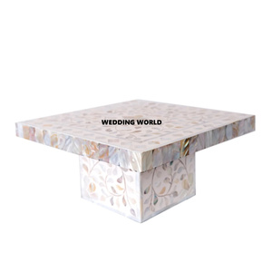 Soporte de pastel de madera de lujo de forma redonda hecho a mano ecológico diseñador de Venta caliente - Product Image 6