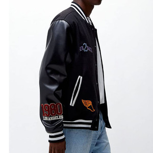 Varsity Letterman hommes Varsity Jacket à manches longues broderie patch Baseball Jacket Bomber College veste de baseball pour hommes - Product Image 2