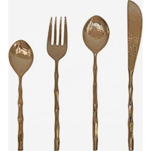 Logo de couleur personnalisé brillant, hôtel de luxe, mariage, vente chaude, Design plat moderne, couteaux à Long manche et cuillère fourchette ensemble de couverts - Product Image 3