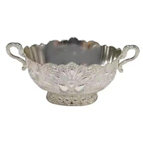 Bol de service en métal pour chocolat et date couleur or plaqué brillant, ustensiles de cuisine attrayants faits à la main - Product Image 5