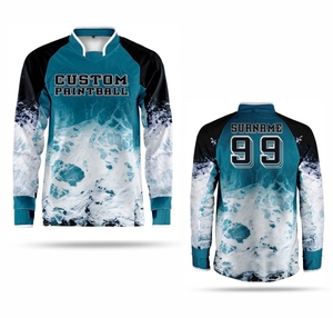 Camisetas de Paintball de equipo personalizadas OEM, camisetas sublimadas transpirables, tejido de poliéster absorbente de humedad, venta al por mayor, suministro directo de fábrica - Product Image 5