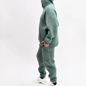 Sweat-shirt à capuche surdimensionné délavé à l'acide personnalisé avec ensemble de pantalons de jogging Sweat à capuche baggy décontracté unisexe et pantalon de survêtement pour hommes 2026 - Product Image 2