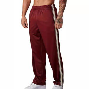 Vente en gros de pantalons personnalisés pour hommes Offre Spéciale grandes poches pantalons à rayures pour hommes à taille élastique surdimensionnés personnalisés à la mode - Product Image 6