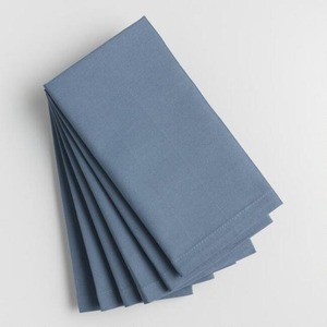 ผ้าเช็ดปากฝ้ายสีน้ำเงินเข้มที่มีฝุ่นมากสำหรับงานแต่งงานงานโรงแรมและตกแต่งบ้านผ้าเช็ดปากบนโต๊ะ