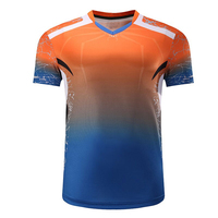 Nueva camiseta deportiva de secado rápido para bádminton y tenis para hombre y mujer, sublimada e impresa.
