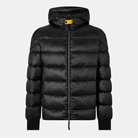 Chaqueta Acolchada Brillante para Hombre, Nueva Colección 2025, Chaqueta de Invierno Cálida con Capucha, Negra