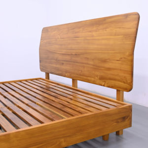 Tête de lit flottante pratique et confortable en provenance d'Indonésie, style moderne pour lit plateforme en teck de taille king pour chambre à coucher, durable - Product Image 1
