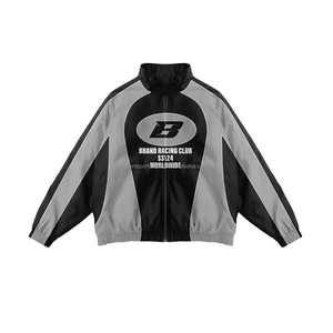 Coupe-vent léger en polyester grande taille pour homme Ensemble coupe-vent en nylon de qualité supérieure Veste coupe-vent avec logo personnalisé pour homme - Product Image 1