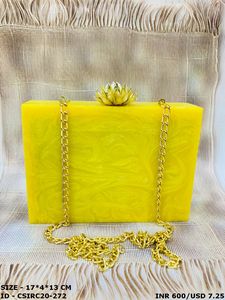 Elegante bolso de mano de resina hecho a mano bolso de noche de Boda nupcial para mujer - Product Image 5