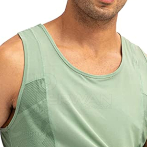 เสื้อกล้ามสำหรับผู้ชายผ้าคอตตอนโพลีเอสเตอร์ผ้าแห้งเร็ว - Product Image 6