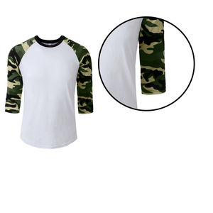 2025 Camo Design Personnalisé T-shirts Raglan pour Hommes 100% Coton Meilleure Qualité Top Design - Product Image 6