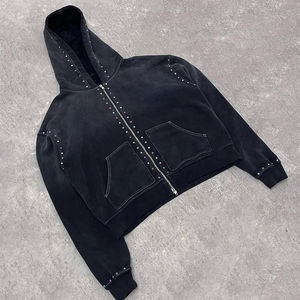 Custom Hooded Casual Acid Wash Unisex Tracksuit Breathable <b>Eco</b>-Friendly Fitness Sportswear Solid Printed with Logo for Summer - Product Image 3