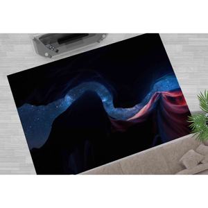 Starry Sky <b>Rug</b>: Colorful Landscape Print, Non-Slip Thin <b>Rug</b>,<b>Chenille</b> <b>Rug</b> - Product Image 1