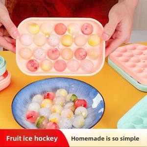 Bandeja de silicona redonda para cubitos de hielo con tapa, resistente al congelador, de congelación rápida, para uso doméstico, DIY, para hielo de uva congelado - Product Image 5