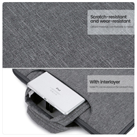 Sac pour ordinateur portable en nylon gris foncé 12,3 pouces, étuis et housses élégants pour ordinateur portable, IMPERMÉABLE