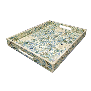 ถาดใส่กาแฟฝังมุกทรงสี่เหลี่ยม,ถาดทำมือแบบสร้างสรรค์สไตล์โมเดิร์นจากเวียดนาม - Product Image 1