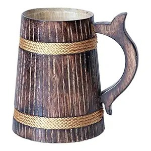 Tasse en bois traditionnelle de haute qualité avec cadeau écologique au design sculpté pour les amoureux de la nature et les fans de décoration en bois d'Inde - Product Image 4