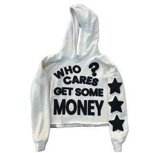 Sudadera con capucha de forro polar de algodón pesado para hombre con logotipo personalizado en relieve, ropa de calle sólida con estampado de hojaldre, 100% algodón - Product Image 2