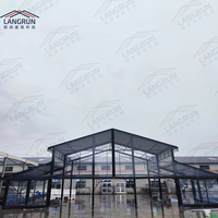 Tente d'atrium transparente en PVC de haute qualité pour événements de mariage et fêtes, avec structure en aluminium, résistante aux intempéries quatre saisons, aux UV et ignifuge