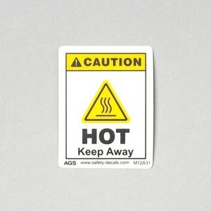 Etiquetas de Seguridad de Superficie Caliente, No Tocar, Duraderas, Impermeables, Resistentes a los Arañazos y al Calor, Adhesivo 3M, Etiquetas de Embalaje M12 - Product Image 1