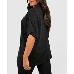 100% coton femmes T-Shirts été respirant manches courtes plaine teint surdimensionné t-shirts à vendre - Product Image 5