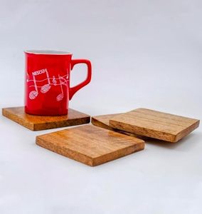 Square Wooden Free Coasters in Best Price For Office Restaurant Hotel Use From India - Product Image 3