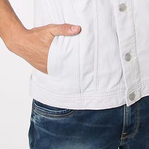 New Fashion Design High Quality <b>Men</b> <b>Denim</b> <b>Jacket</b> Wholesale Price Custom Made <b>Men's</b> <b>Denim</b> <b>Jackets</b> - Product Image 3