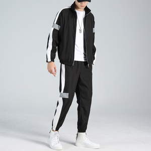 Nueva moda para hombre, ropa deportiva atlética, chándal con cremallera completa, chándales hechos a medida Unisex con rayas laterales de 2 piezas para invierno y otoño - Product Image 5