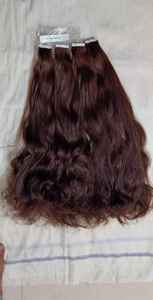 Extensions de cheveux humains indiens de luxe 100g, vierges, lisses et ondulés, double trame, à fixer par ruban, Remy, couleur naturelle, épaisse, qualité supérieure - Product Image 3