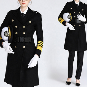 ผลิตเสื้อผ้าทำงานอุตสาหกรรมตามสั่งอย่างมืออาชีพ ชุดยูนิฟอร์มนักบินสายการบิน ผ้าโพลีเอสเตอร์ 100% ทันสมัย ใส่ได้ทั้งชายและหญิง - Product Image 1