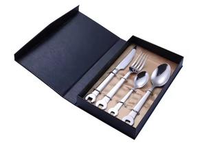 Ensemble de couverts en acier inoxydable finition argentée de style outil créatif, idéal pour la table à manger moderne et l'affichage en cuisine - Product Image 3