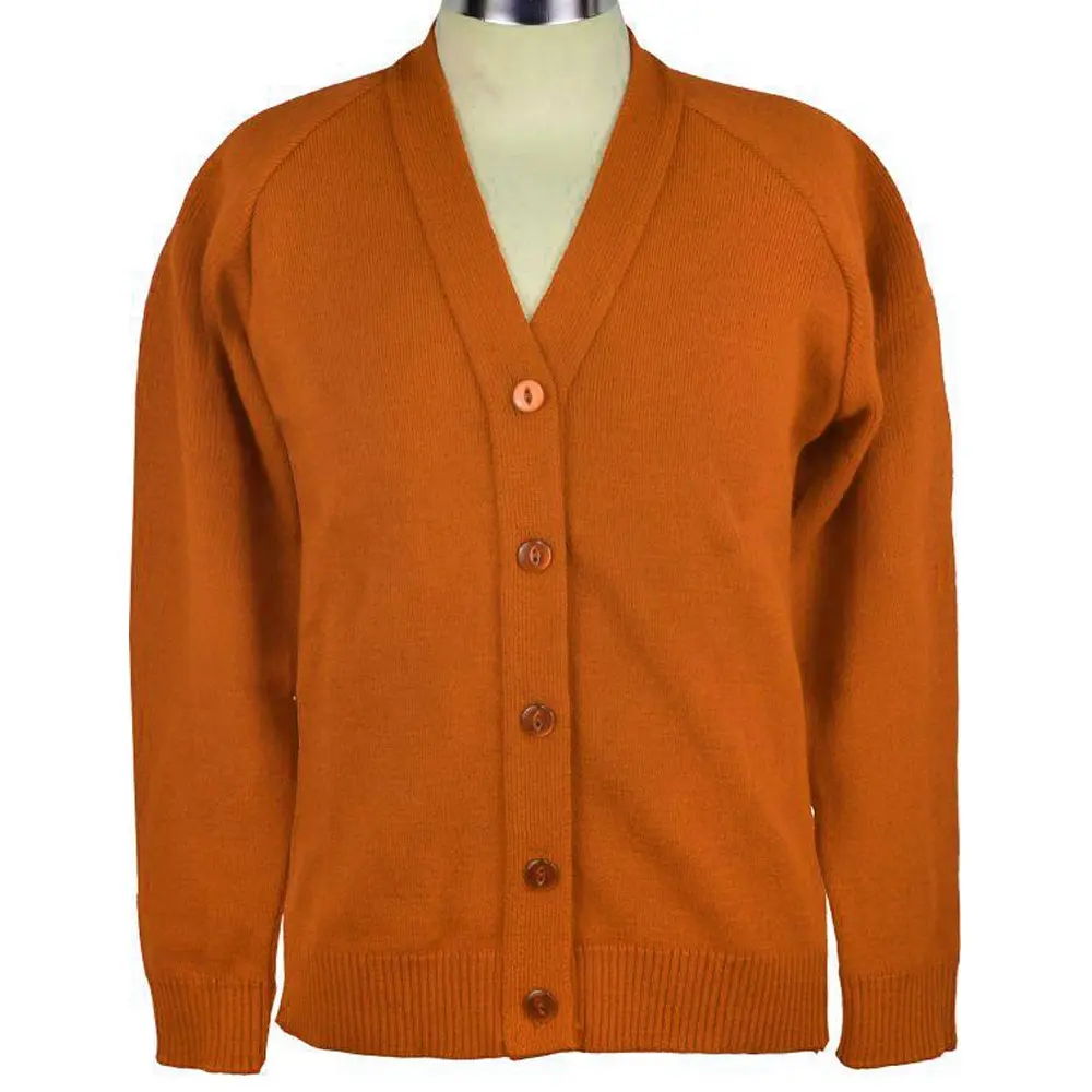 Custom OEM Long Sleeve knit cardigan sweaters V neck clothes women fashion cotton oversized custom knitted cardigan